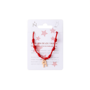 Bracelet de cheville à sept nœuds, lettre R, cordon rouge, acier inoxydable, bijoux faits à la main, cadeau unisexe, style mignon - Product Image 2