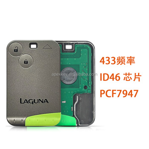 สำหรับ Renault Laguna Espace กุญแจรีโมทรถยนต์แบบสมาร์ทการ์ด 2 ปุ่ม 433Mhz ชิป PCF7947 ID46 ระบบเข้ารถแบบไร้กุญแจ - Product Image 1