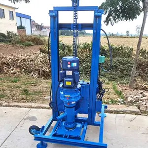 High efficiency electric 100m deep diesel hydraulic water well drilling rig for sale at ex-factory price