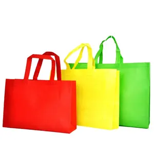 Non woven tote bag eco product small nonwoven color Tote bag Custom logo non-woven shopping carry bag with bottomed