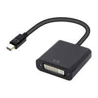 Ventas calientes Mini DP Mini-DP macho a DVI hembra Video Converter Adapter Cable para Mac