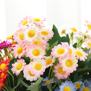 Lichao – fleurs de marguerites artificielles, bouquet multicolore pour la maison, décorations de mariage, accessoires de photographie en plein air - Product Image 4