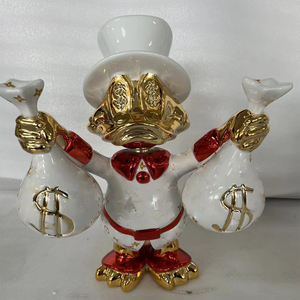 Estatua del Pato Scrooge McDuck Chapada en Oro de Gran Venta, Artesanías de Resina, Personajes de Dibujos Animados, Arte Pop para Decoración de Interiores, Fibra de Vidrio - Product Image 5