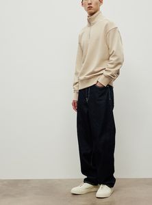 Sudadera holgada con media cremallera para hombre, 100% de algodón, manga larga y longitud regular, sudaderas con capucha de gran tamaño marrón oscuro para invierno y verano - Product Image 5