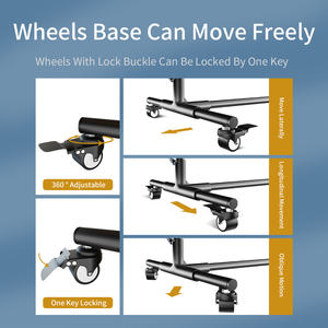 Support <span class=keywords><strong>de</strong></span> toile <span class=keywords><strong>de</strong></span> fond photo avec roulettes pour la photographie en intérieur, les fêtes scolaires et les studios pour bébés - Product Image 4