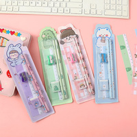 Ensemble de papeterie personnalisé DASHENG, crayon, gomme, règle, taille-crayon pour les étudiants, récompenses scolaires, cadeaux, ensemble de papeterie