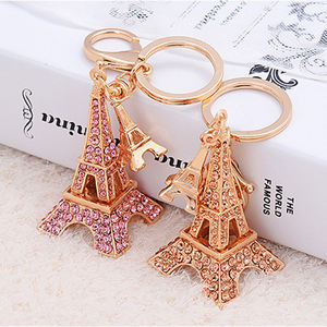 2024ปารีสหอไอเฟล Rhinestone พวงกุญแจตกแต่งของขวัญส่งเสริมการขายพวงกุญแจจี้ของที่ระลึกหอไอเฟลพวงกุญแจ - Product Image 5