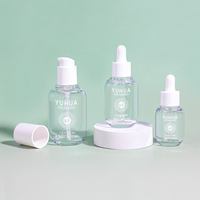 Flacon compte-gouttes en plastique de 15ml 30ml 50ml PETG Bouteille de sérum d'huile essentielle transparente vide Bouteille d'emballage de luxe pour cosmétiques et soins de la peau