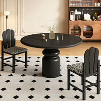 Table basse ronde de style américain RH, ensemble de salle à manger moderne, table à manger en bois pour meubles de salle à manger