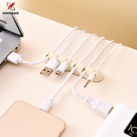 Organisateur de câbles de bureau Xinhang, clips adhésifs en silicone, gestion des câbles, organisateur de câbles de charge USB