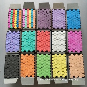 <span class=keywords><strong>Craie</strong></span> hexagonale colorée sans poussière de 7,4 cm pour tableau noir, idéale pour l'enseignement et le <span class=keywords><strong>dessin</strong></span> (noir, rose, blanc) - Product Image 2