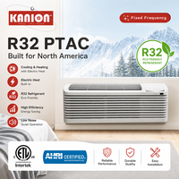 Climatiseur de fenêtre monobloc R32 à fréquence fixe avec chauffage électrique 7000 à 15000 BTU 230V 60Hz pour usage commercial et hôtelier