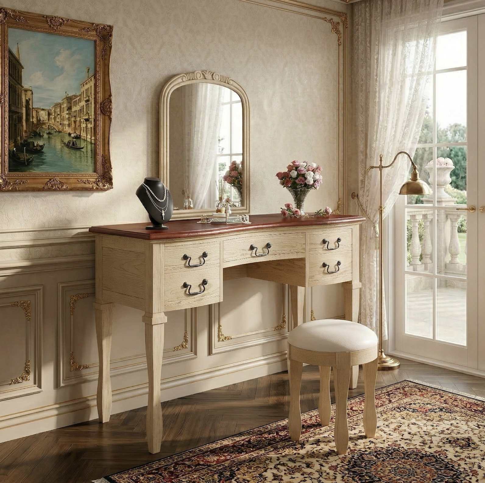 Verified Supplier Antique Dressing Table With Mirrors Solid Wood Construction | Alibaba.com Verified Supplier Antique Dressing Table With Mirrors Solid Wood Construction | Alibaba.com