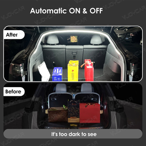VJOYCAR Tira de Luz LED de Silicona para Maletero, para Tesla Model Y <span class=keywords><strong>2021</strong></span>-2026 y Model 3, Lámparas Flexibles de Goma RGB, Luz de Decoración Exterior - Product Image 4