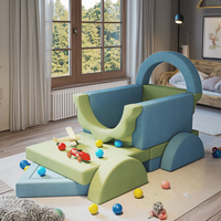 Canapé de jeu modulaire sectionnel pour enfants avec canapé en mousse compressée pour enfants pour le salon, la chambre à coucher et la salle de jeux