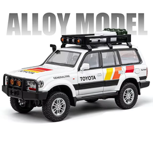 Modelo <span class=keywords><strong>de</strong></span> Auto Todoterreno <span class=keywords><strong>de</strong></span> Aleación Fundida a Presión a Escala <span class=keywords><strong>1</strong></span>/<span class=keywords><strong>24</strong></span> <span class=keywords><strong>para</strong></span> Land Cruiser LC80, con Simulación <span class=keywords><strong>de</strong></span> Sonido y Luz, <span class=keywords><strong>para</strong></span> Adolescentes y Adultos, Regalo - Product Image 1