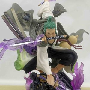 Figurine d'action en PVC <span class=keywords><strong>Zoro</strong></span> Kimono à trois lames, modèle de collection en boîte, pour la décoration de voiture, vente en gros - Product Image 2