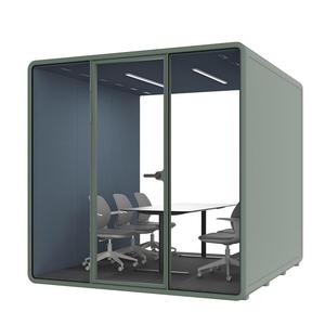 4 Seat Office Pod Soundproof Conference Booth for University Campus Group Projects - Product Image 1