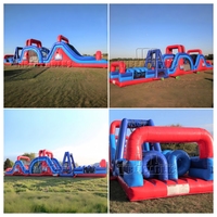 Parcours d'obstacles gonflable géant en PVC certifié CE pour adultes et enfants, course de vitesse extrême, idéal pour la location d'événements