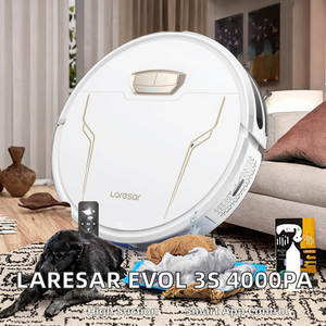 Laresar Evol 3s Robot Aspirateur 4000Pa Auto-charge App Télécommande Vocale Super-Slim Gyroscope Ménage Batterie - Product Image 2