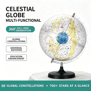 <span class=keywords><strong>Globo</strong></span> Celeste Transparente de Plástico con Mapa de Estrellas y Tierra, 320 mm de Diámetro, Giratorio 360°, con Soporte y Escala - Product Image 2