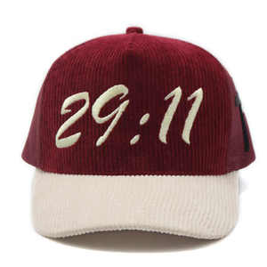 Cappello da camionista in velluto a coste da due tonnellate con Logo personalizzato ricamato 3D con Logo personalizzato con Logo con ricamo personalizzato - Product Image 3