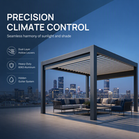 Pergola motorisée rétractable, solution d'ombrage imperméable pour l'extérieur, moderne, pour la cour et le patio
