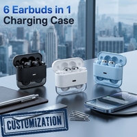Écouteurs sans fil TWS NE-Y239 6-en-1, 3 styles (clip-on/semi intra-auriculaires/écouteurs de sommeil), disponibles pour le sport, le travail, le sommeil, personnalisation OEM