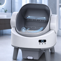 Caja de Arena Inteligente Autolimpiable de Plástico PP Ecológico, Precio de Fábrica OEM, Control por APP, 68L, Inodoro Automático para Gatos con Parte Superior Abierta