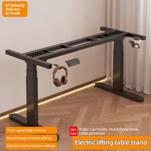 Bureau de travail moderne à hauteur réglable électriquement avec design ergonomique, contrôle mémoire et structure métallique - Product Image 4