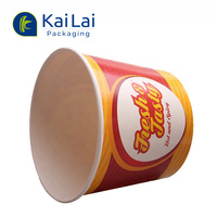 Gobelet en papier jetable à paroi simple de 170 oz pour poulet frit avec logo personnalisé