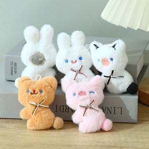 Dessin animé peluche grinçant <span class=keywords><strong>Panda</strong></span> broche mignon bricolage vêtements accessoires léger porte-clés sac pendentif avec cochon et lapin - Product Image 4