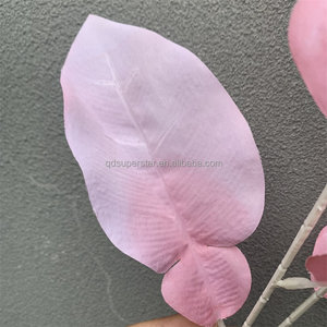 A-197 Foglia Artificiale Rosa a Stelo Singolo 90cm, Fiori di Seta Sciolti per Decorazioni Matrimoniali, Lauree e Natale - Product Image 5