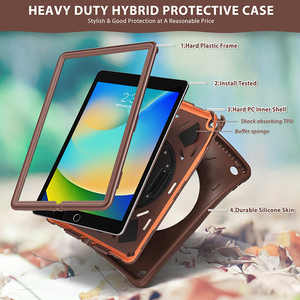 Pour iPad 10.2 pouces 2019 2021 2022 support sur la coque arrière avec ceinture d'épaule - Product Image 2
