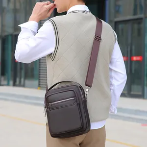निशानेबाज Multifunctional उच्च गुणवत्ता कंधे बैग छोटे छाती बैग बड़ी क्षमता पुरुषों चमड़े के दूत बैग