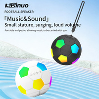 Altavoz Bluetooth Kasinuo 5W con Luz RGB, 1200mAh, USB, AUX, Portátil, con Correa, Colorido y Potente, con Diseño de Balón de Fútbol, Venta al Por Mayor