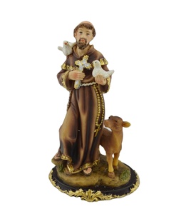 Escultura de Animal de Resina de <span class=keywords><strong>Santa</strong></span> <span class=keywords><strong>Rita</strong></span> de 5 Pulgadas, Hecha a Mano, Pintada a Mano, Ecológica, Regalo Cristiano - Product Image 1