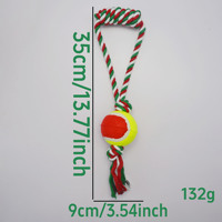 Jouets à mâcher en corde pour chien de style Noël en gros, interaction, jeu de traction, jouets en corde épaisse pour chiens de petite, moyenne et grande taille