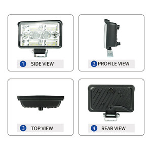 LIUHJG Custom 2 LED Lens Waterproof 12-80V Bright White Front Headlight Driving Lamp Motorcycle Work Led Light for Truck - Product Image 3