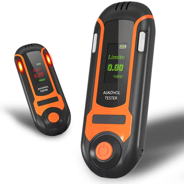 Aikesi Professional Alcohol Breathalyzer Tester Italian Language High Quality Non-contact CE FCC ROHS Model JJ-LP01 0-200mg/ml