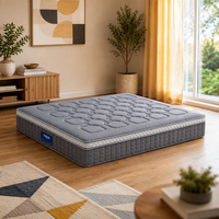 Matelas hybride LOONGFUNG 30 cm, mousse à mémoire de forme et ressorts ensachés, respirant, enroulable dans une boîte, pour chambre à coucher et hôtel