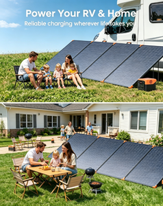 Panel solar mono plegable de 200W, cargador solar de alta resistencia para Jackery Explorer EcoFlow Delta 2 Bluetti IP67, resistente al agua, para vehículos recreativos, fuera de la red - Product Image 5