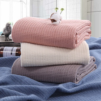 Couverture en tissu éponge gaufré pour bébé, 105*150cm, 100% coton, type serviette