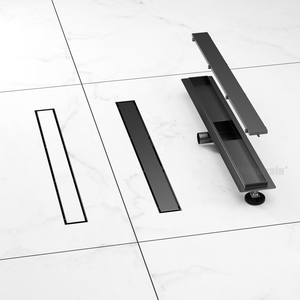 Tùy chỉnh kích thước mới hiện đại tuyến tính thoát nước sàn gạch chèn dài vòi hoa sen drainer ngang ngang SS304 phụ kiện phòng tắm - Product Image 1