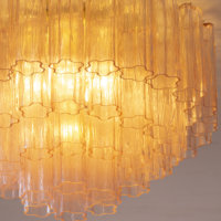 Luminaires d'intérieur de style européen verre rose de murano grand plafonnier incrusté pour mariage