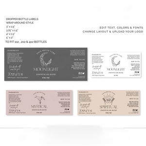 Nail lớp biểu bì dầu chai nhãn dán nhãn tự làm Thiết kế nhãn nhỏ giọt chai có thể chỉnh sửa huyết thanh nhãn dán sản phẩm tùy chỉnh thiết kế nhãn - Product Image 5