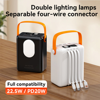 Chargeur portable TDX TZ33 15W/18W/22.5W à charge rapide, grande capacité 80000mAh, batterie externe Li-Polymère, lumière LED, 4-en-1 Micro USB