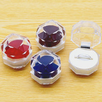 A1 Boîte à bagues multicolore en acrylique Boîte de rangement pour emballage de bijoux Boîte à bijoux en gros Emballage de bague de mode en velours de luxe