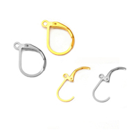 Crochets d'oreilles à levier en acier inoxydable, boucles ouvertes, crochets français, attaches à levier, accessoires de bijouterie DIY pour boucles d'oreilles