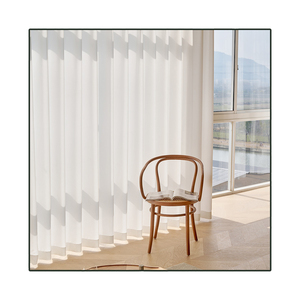Cortinas deslizantes ZSHINE, superventas, personalizadas, Súper suaves, de Color liso, tela gruesa transparente, cortinas modernas de tul para el hogar - Product Image 1